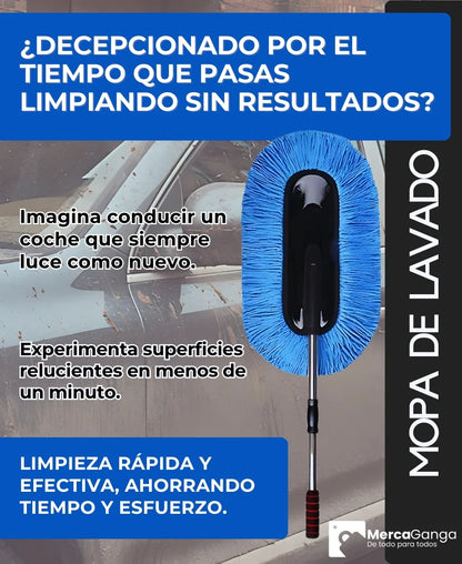 CLEANMAX: MOPA DE LAVADO PARA VEHÍCULOS CON MANGO TELESCÓPICO