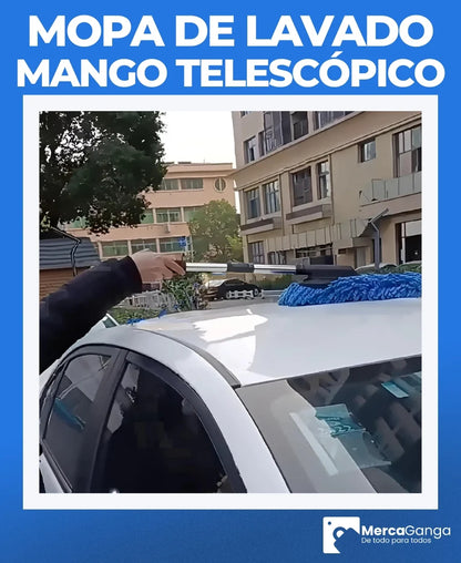 CLEANMAX: MOPA DE LAVADO PARA VEHÍCULOS CON MANGO TELESCÓPICO