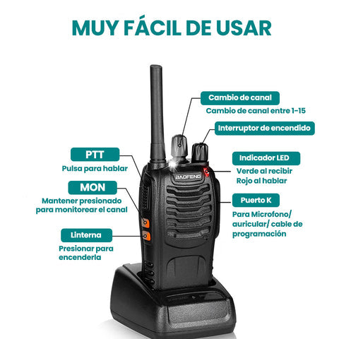 BAOFENG | Radio Profesional de Trabajo Walkie Talkie