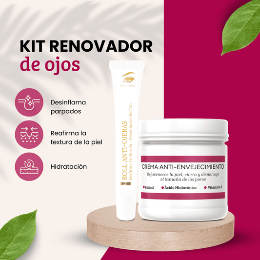 Kit renovador de ojos | Reafirma, Despigmenta y Reduce la Inflamacion