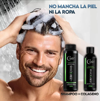 COMBO PRO-MAX: SHAMPOO TAPA CANAS 300ML + TRATAMIENTO DE COLÁGENO 120ML